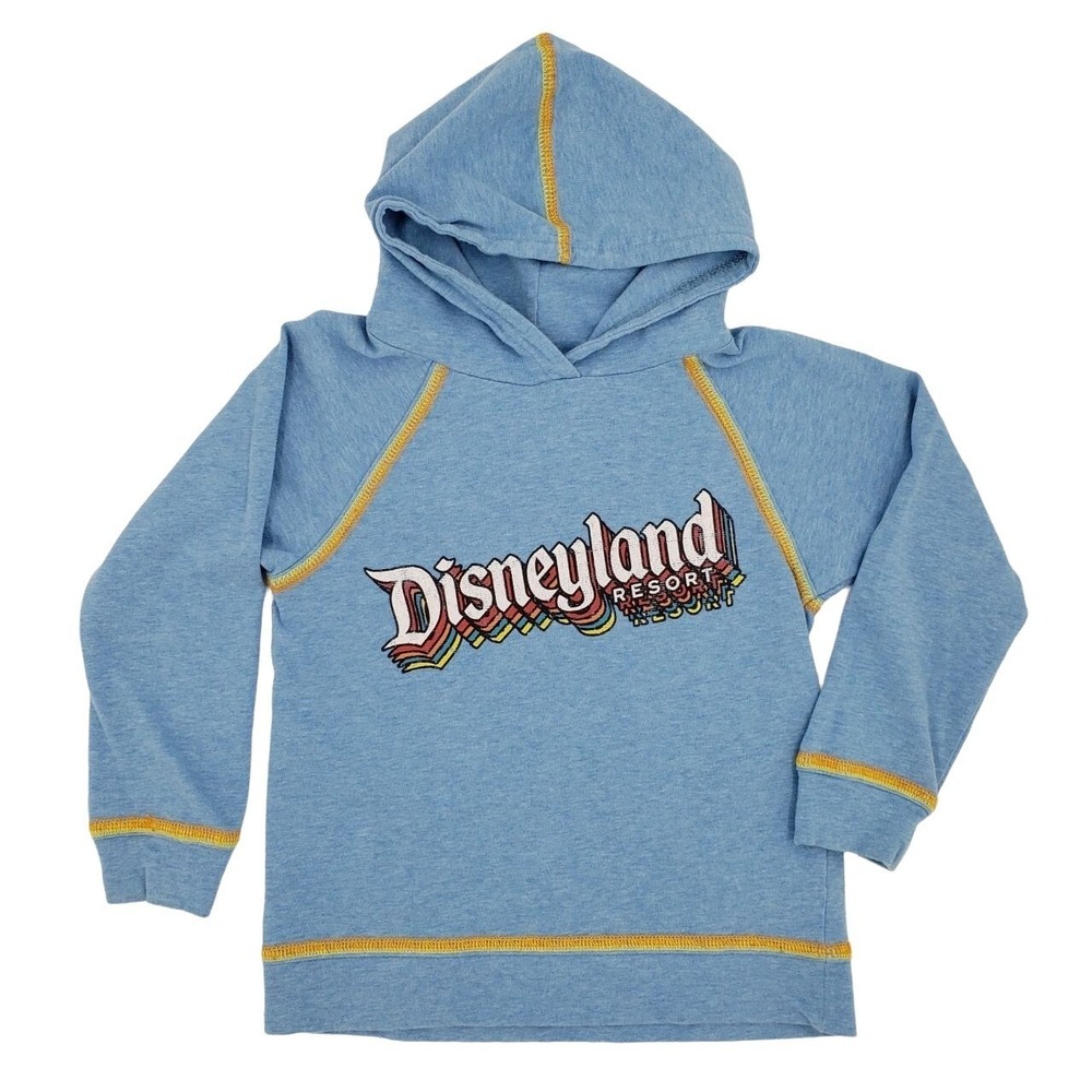 Disneyland Resort Graphic Boys Lightweight Hoodie Blue w/Contrast Stitching Sz S